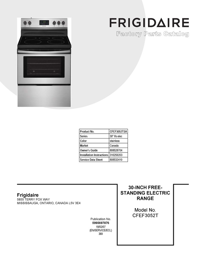 Diagram for CFEF3052TSA