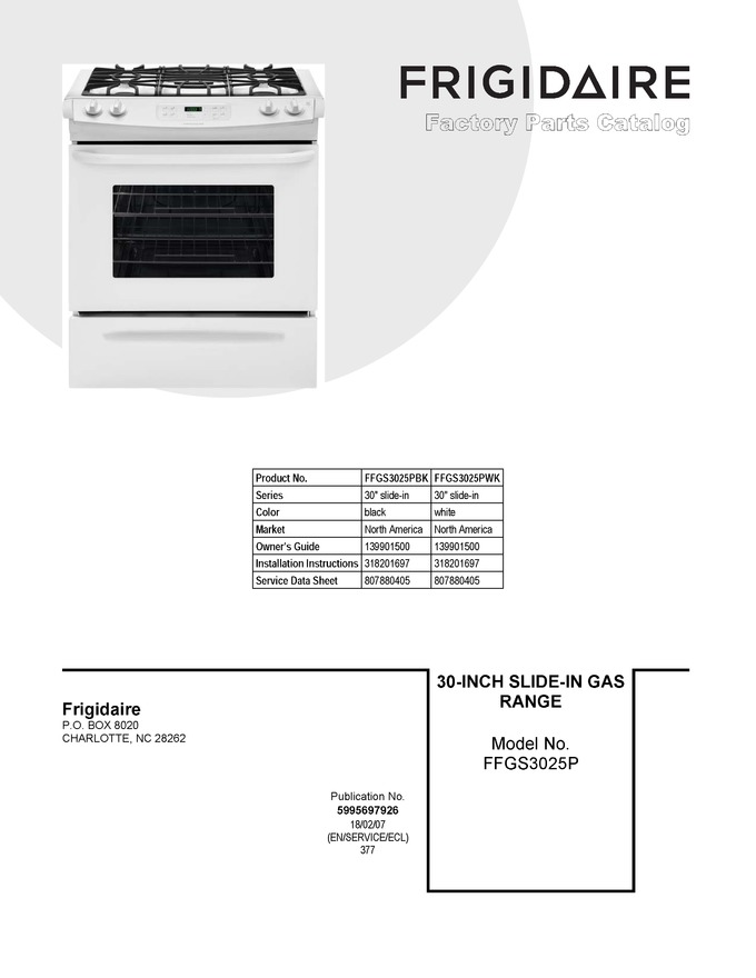 Diagram for FFGS3025PBK