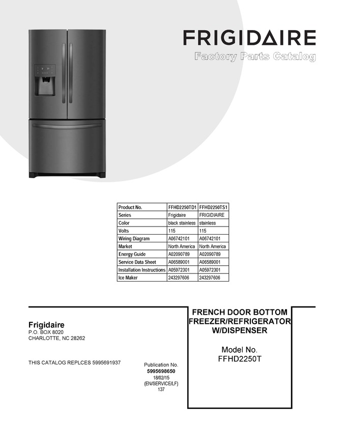 Diagram for FFHD2250TS1