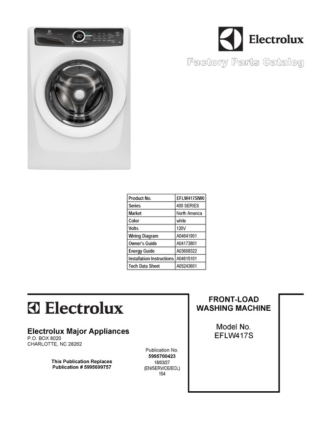Diagram for EFLW417SIW0