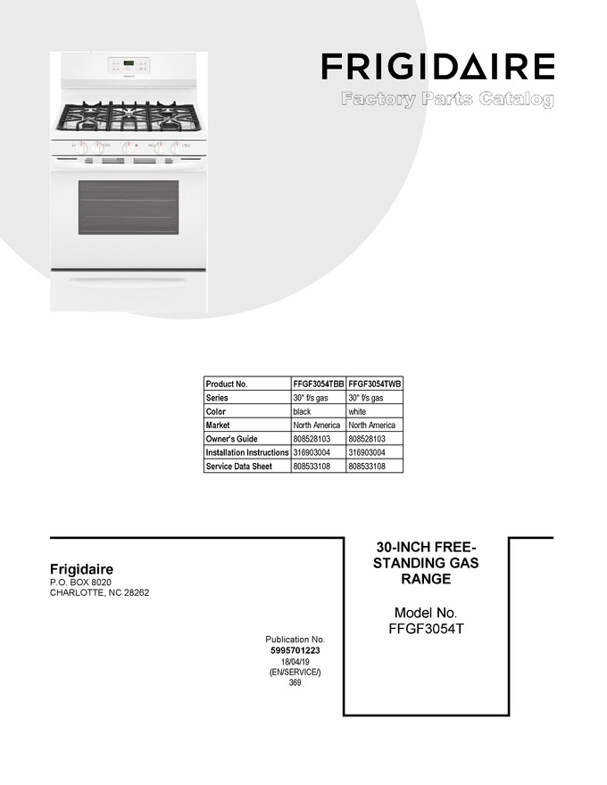 Diagram for FFGF3054TBB