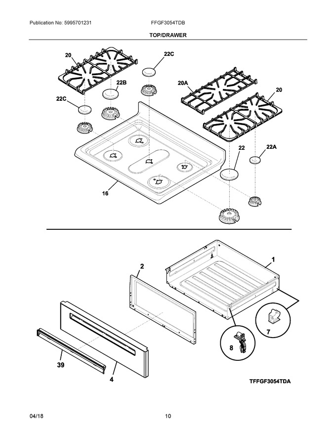 Diagram for FFGF3054TDB