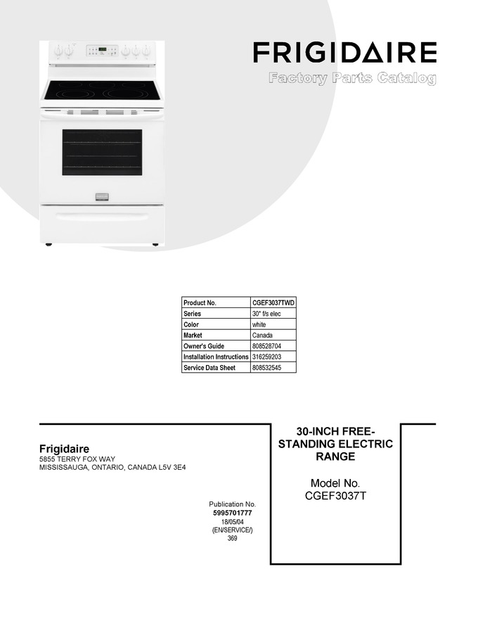 Diagram for CGEF3037TWD