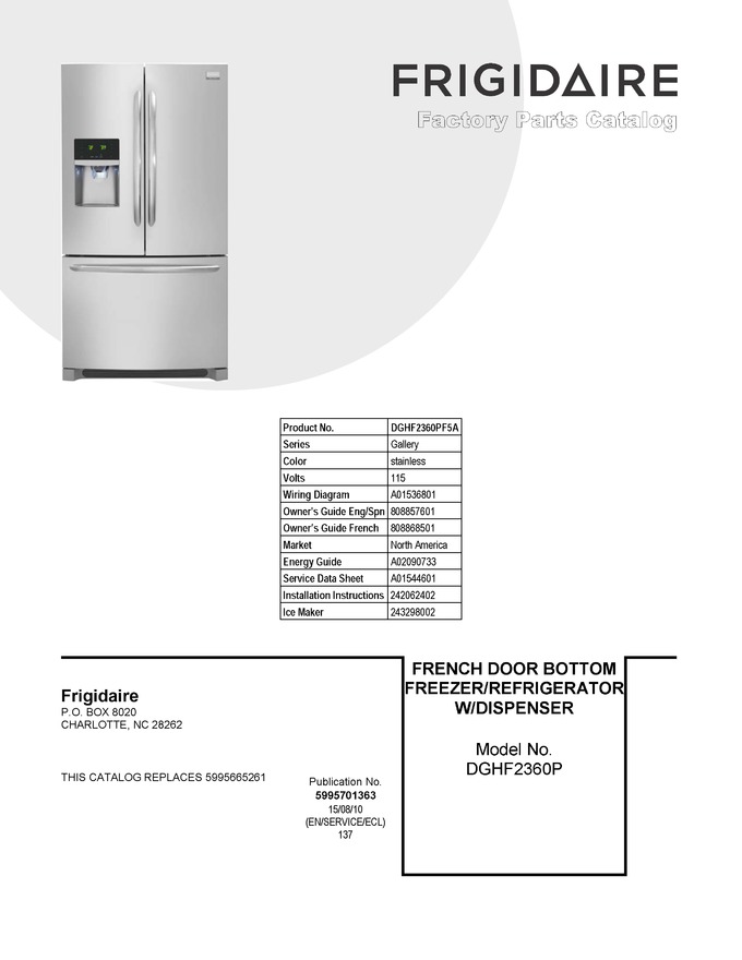 Diagram for DGHF2360PF5A