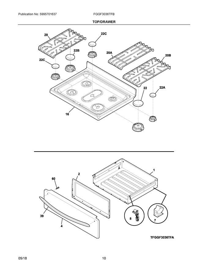 Diagram for FGGF3036TFB