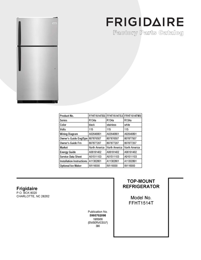 Diagram for FFHT1514TW3