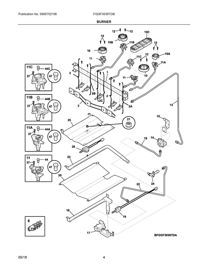 Diagram for FGGF3036TDB