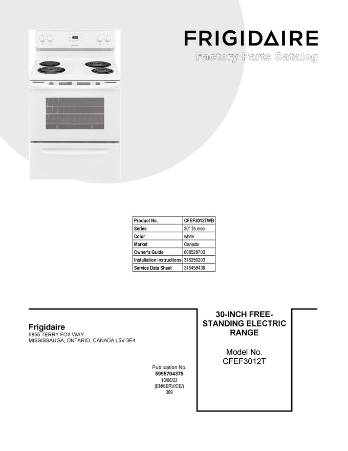 Diagram for CFEF3012TWB