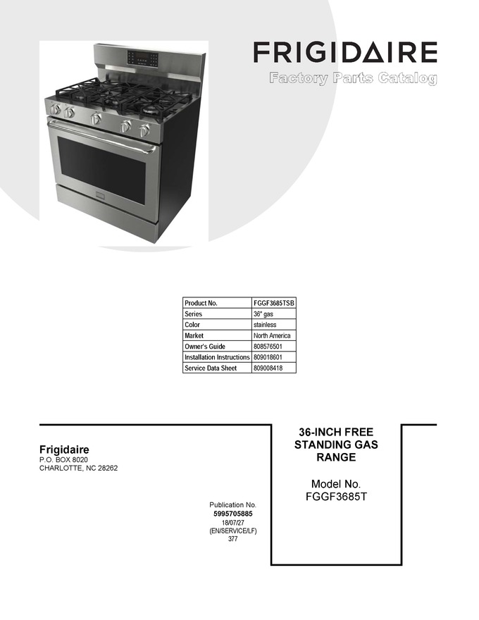 Diagram for FGGF3685TSB