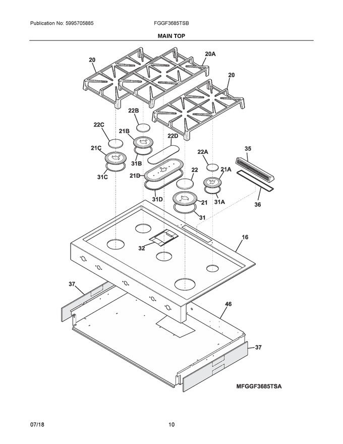 Diagram for FGGF3685TSB