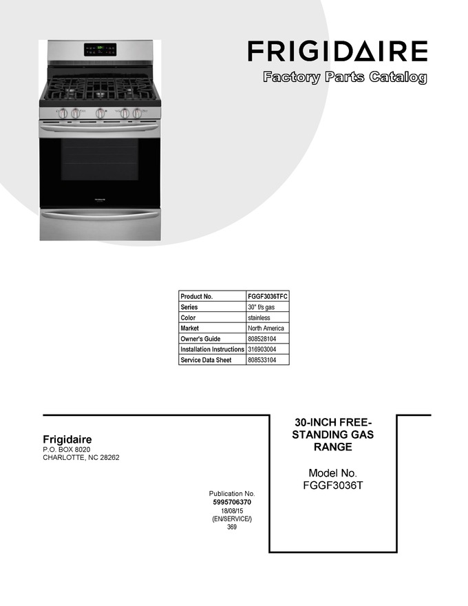 Diagram for FGGF3036TFC