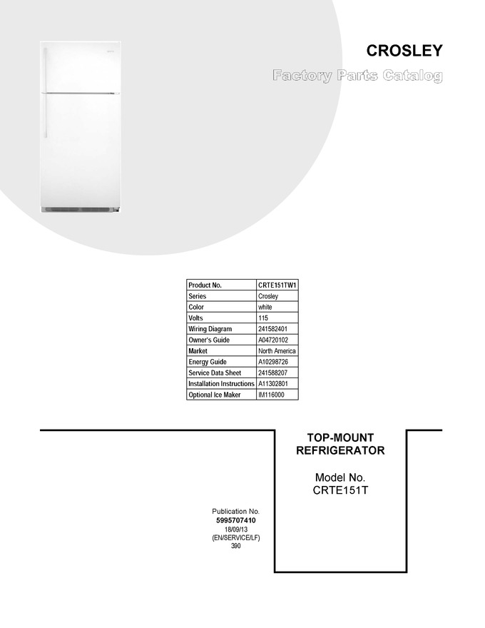 Diagram for CRTE151TW1