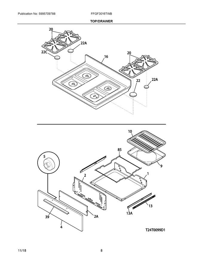 Diagram for FFGF3016TWB