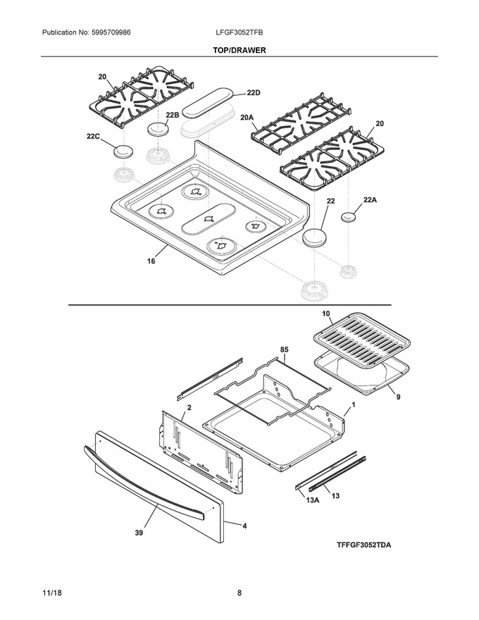 Diagram for LFGF3052TFB