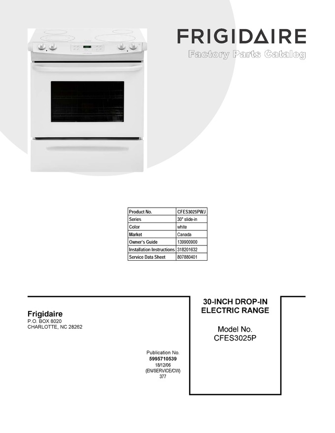 Diagram for CFES3025PWJ
