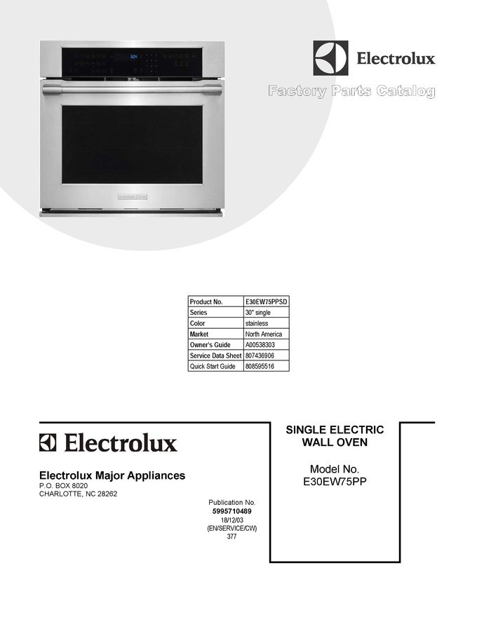 Diagram for E30EW75PPSD