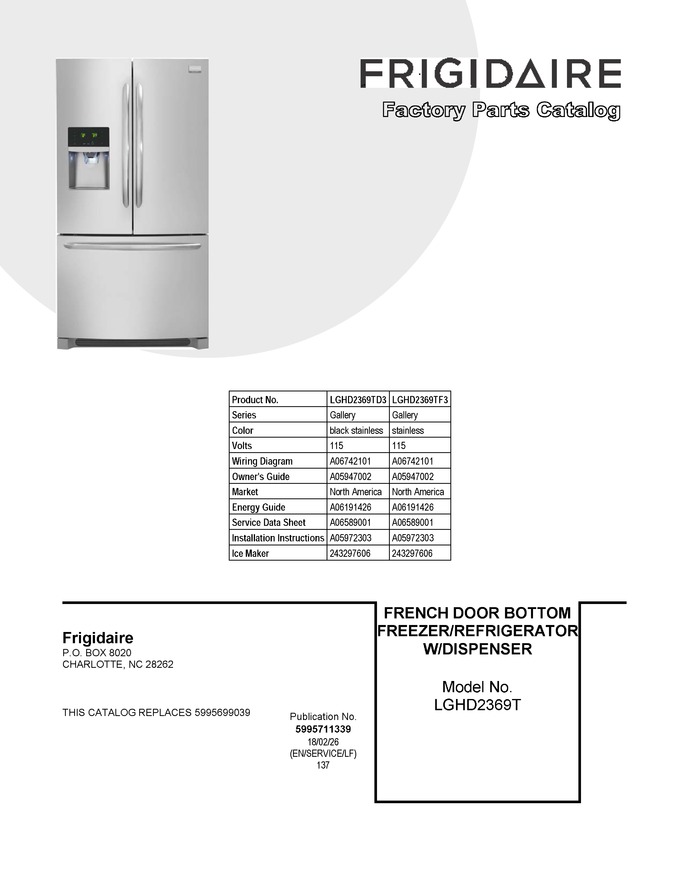 Diagram for LGHD2369TF3