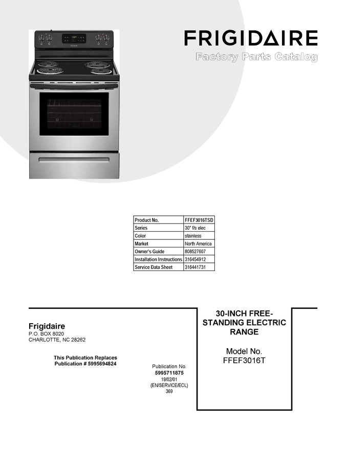 Diagram for FFEF3016TSD
