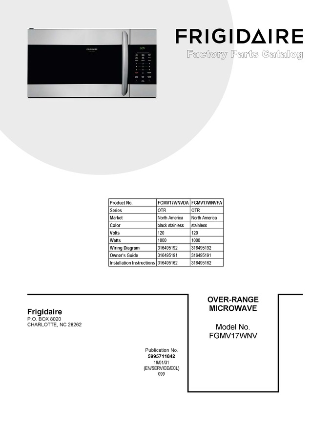 Diagram for FGMV17WNVDA