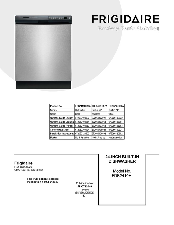 Diagram for FDB2410HIB2A