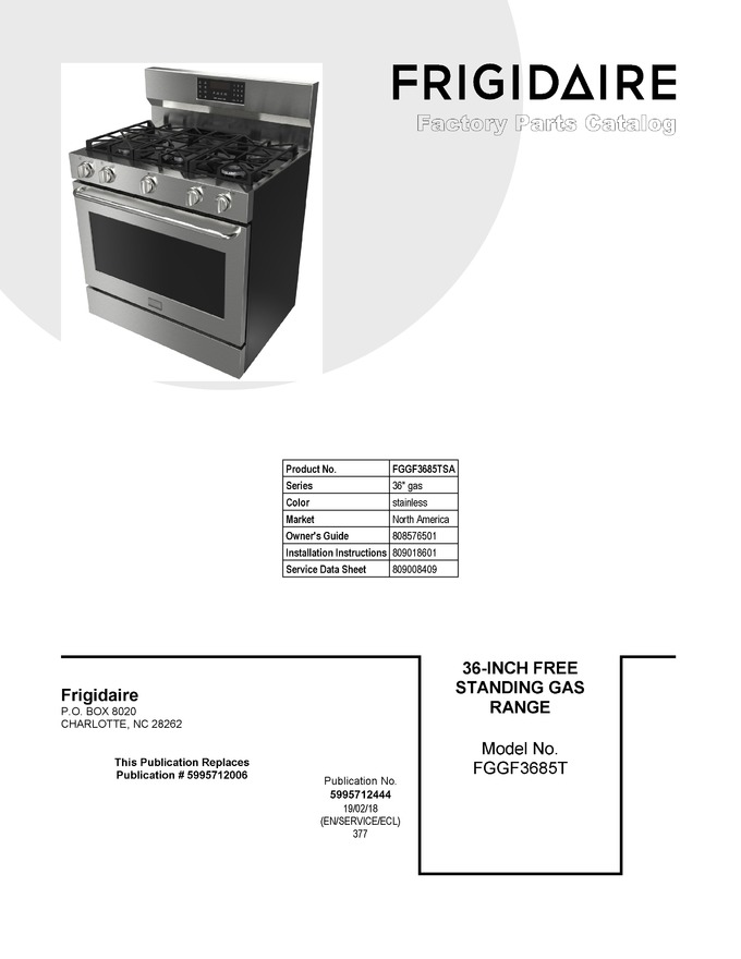 Diagram for FGGF3685TSA