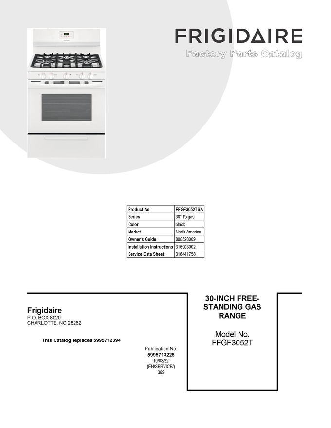 Diagram for FFGF3052TSA