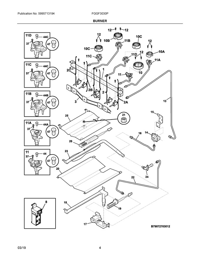 Diagram for FGGF3030PWE