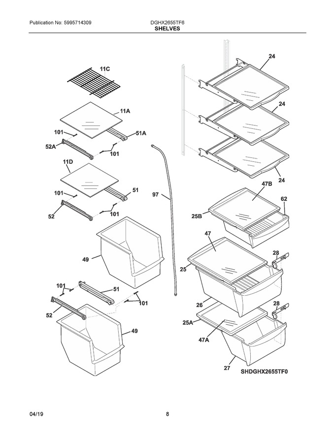 Diagram for DGHX2655TF6