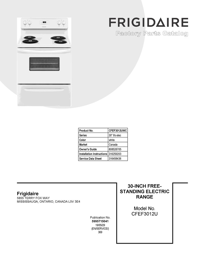 Diagram for CFEF3012UWC