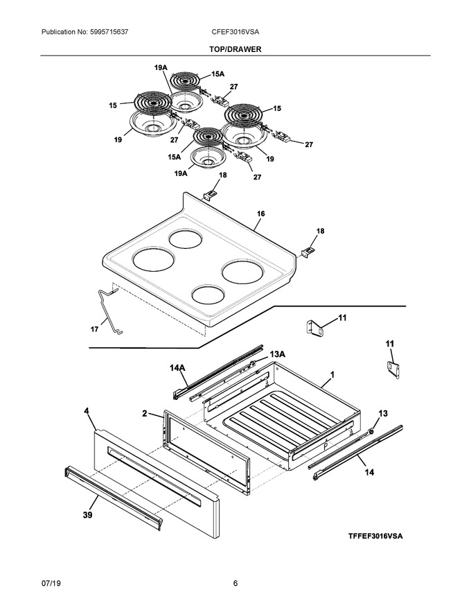 Diagram for CFEF3016VSA