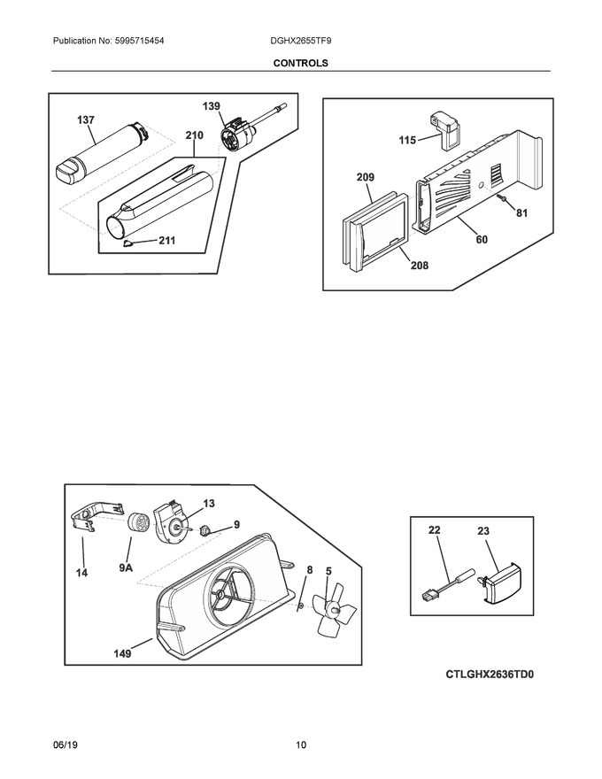 Diagram for DGHX2655TF9