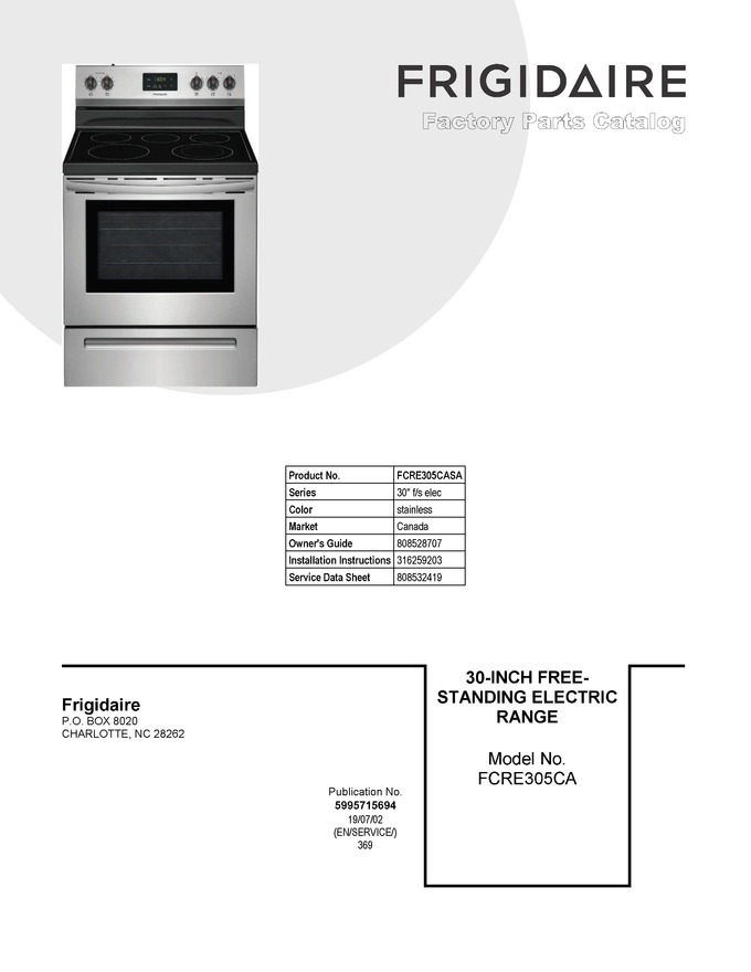 Diagram for FCRE305CASA