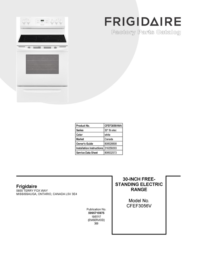 Diagram for CFEF3056VWA