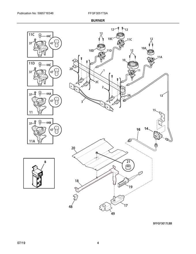 Diagram for FFGF3051TSA