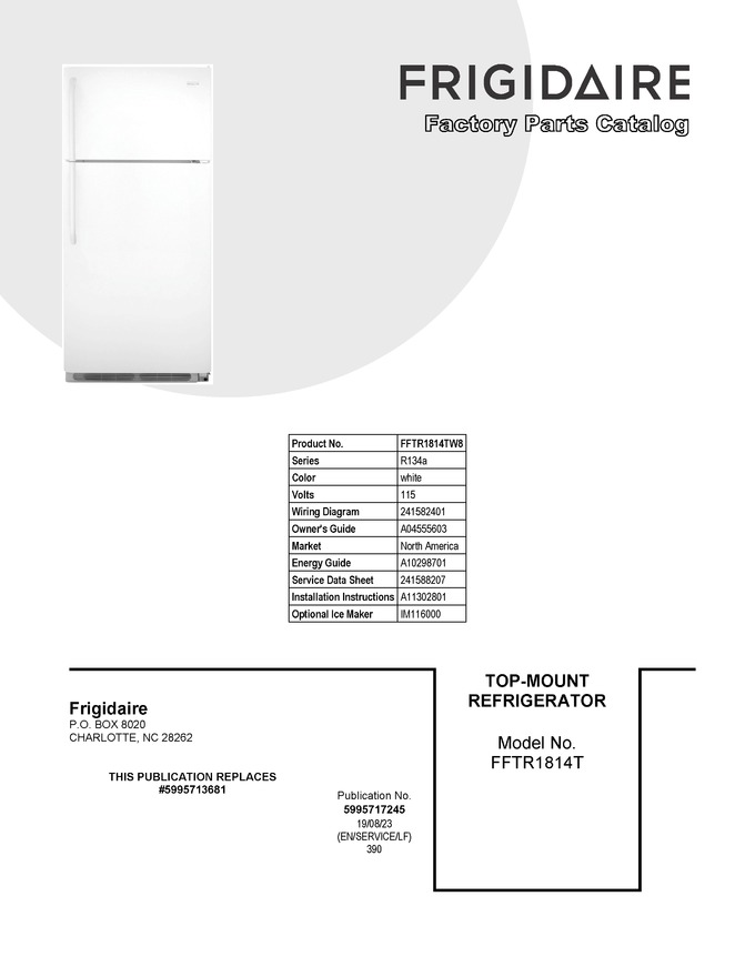 Diagram for FFTR1814TW8