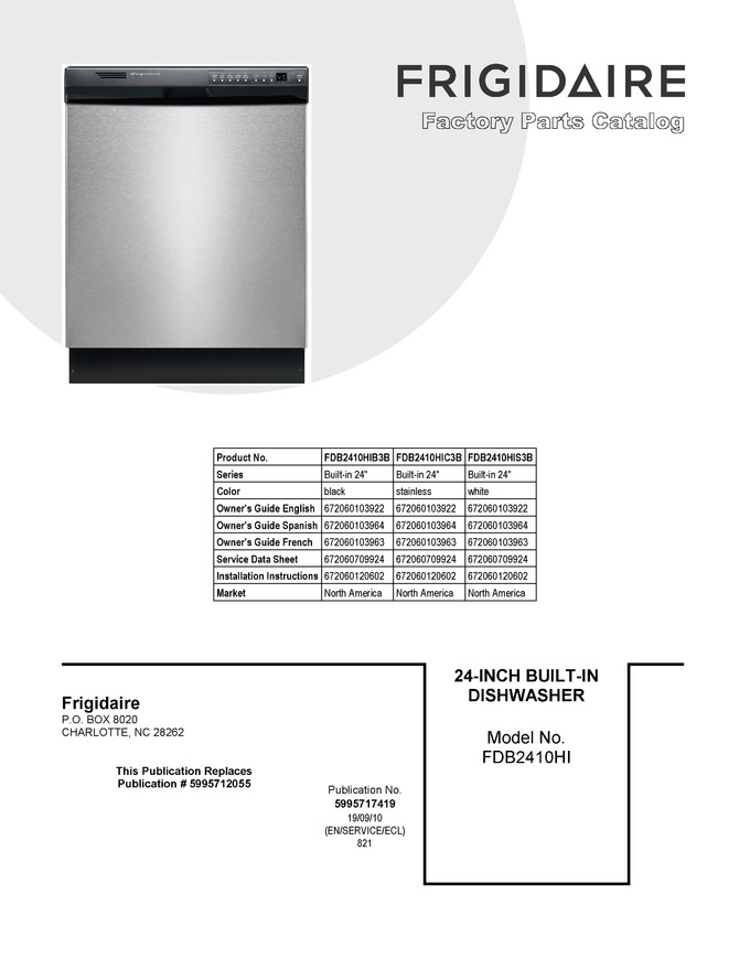 Diagram for FDB2410HIC3B