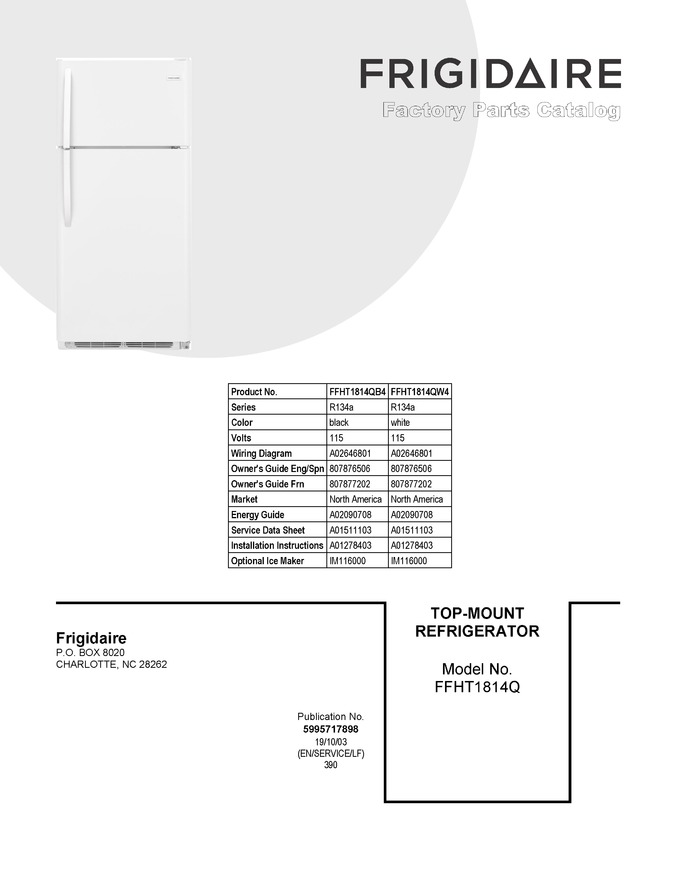 Diagram for FFHT1814QW4