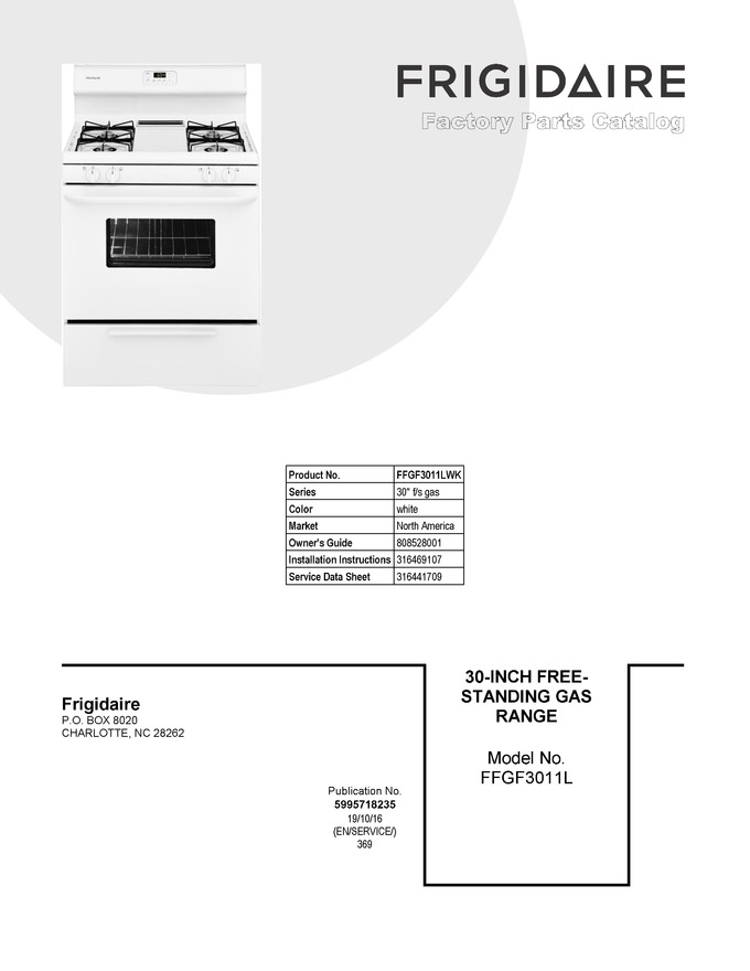 Diagram for FFGF3011LWK