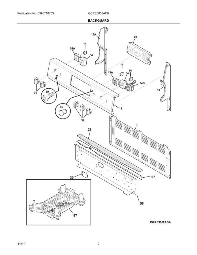 Diagram for GCRE3060AFB