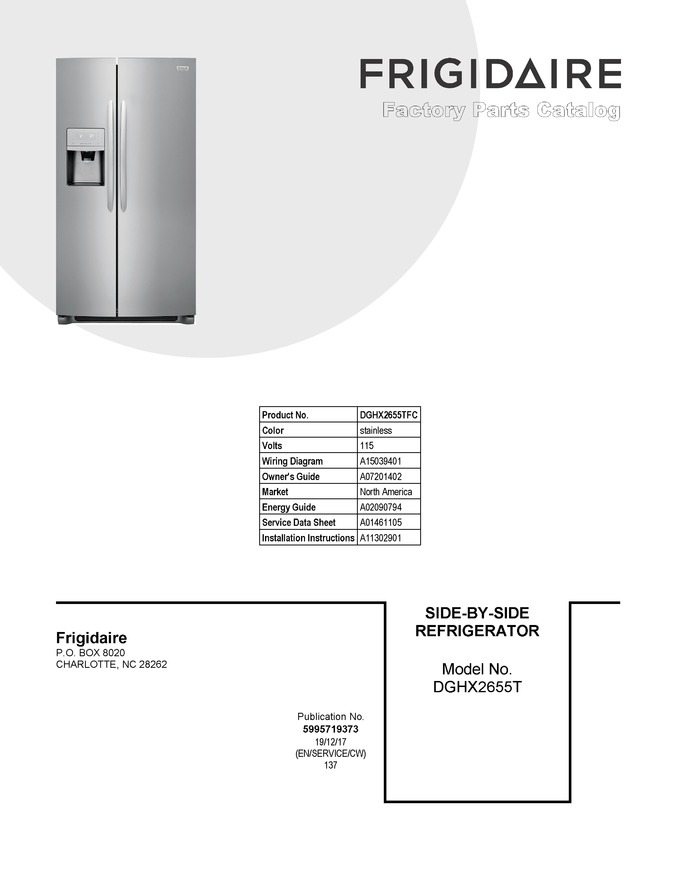 Diagram for DGHX2655TFC
