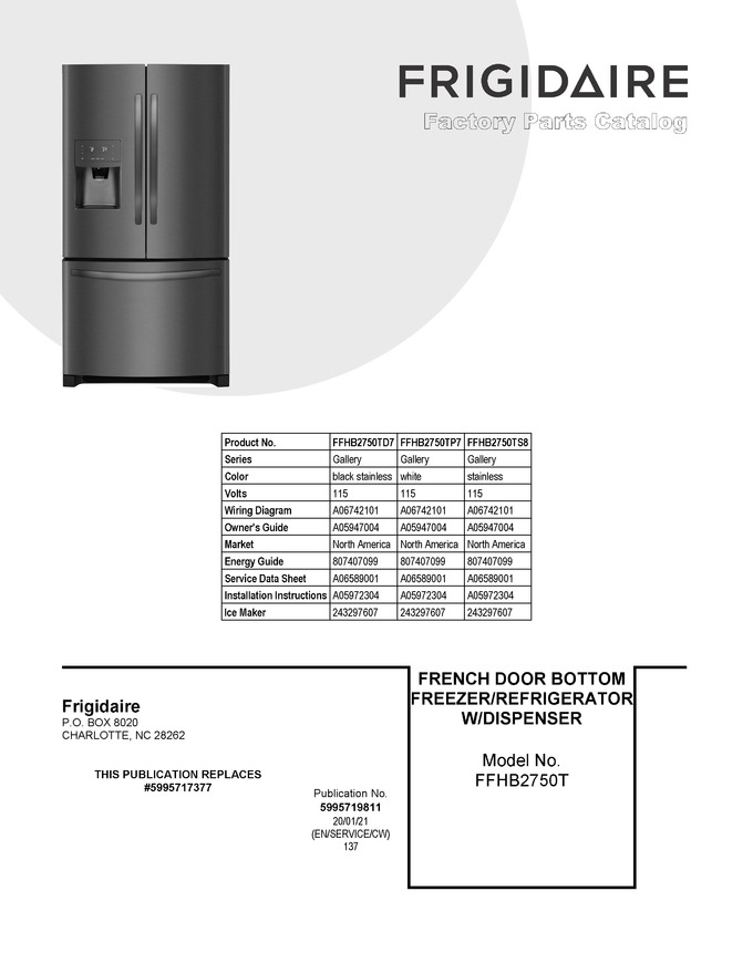 Diagram for FFHB2750TS8