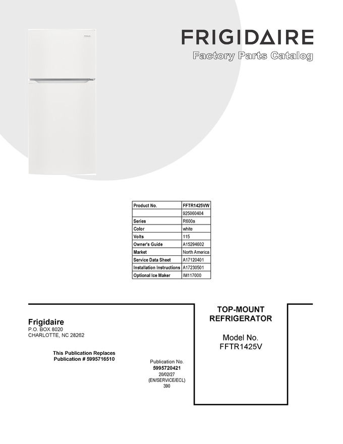 Diagram for FFTR1425VW