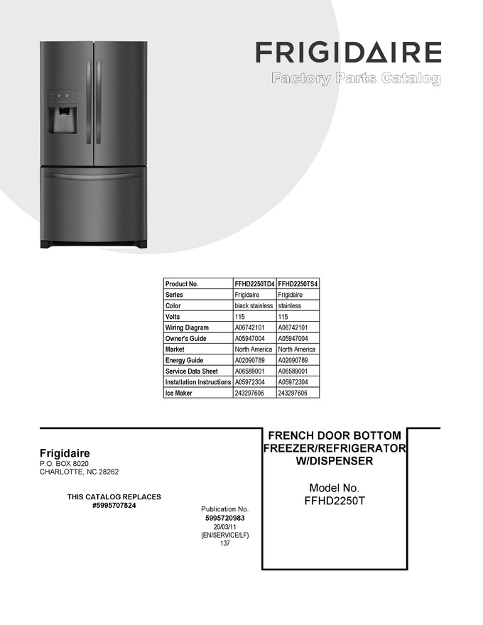 Diagram for FFHD2250TS4