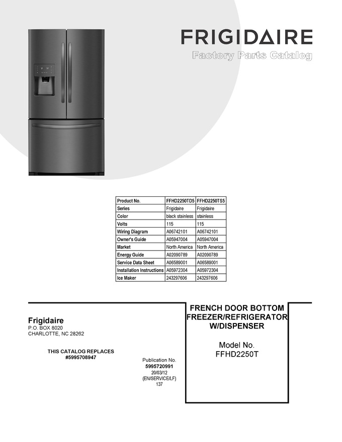 Diagram for FFHD2250TS5