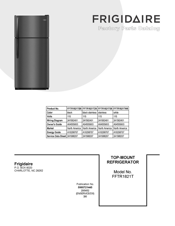 Diagram for FFTR1821TW8