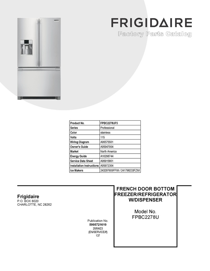 Diagram for FPBC2278UF5
