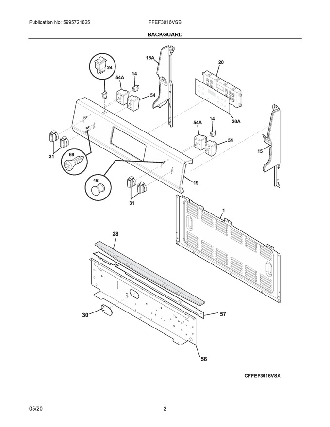 Diagram for FFEF3016VSB