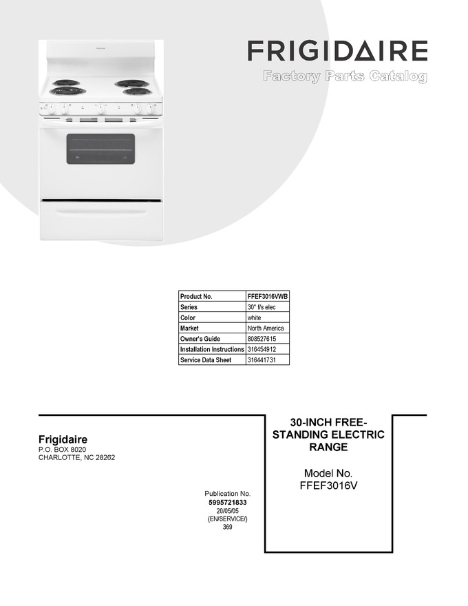 Diagram for FFEF3016VWB