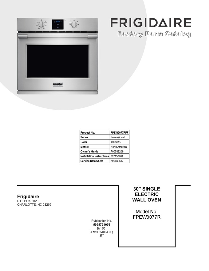 Diagram for FPEW3077RFF