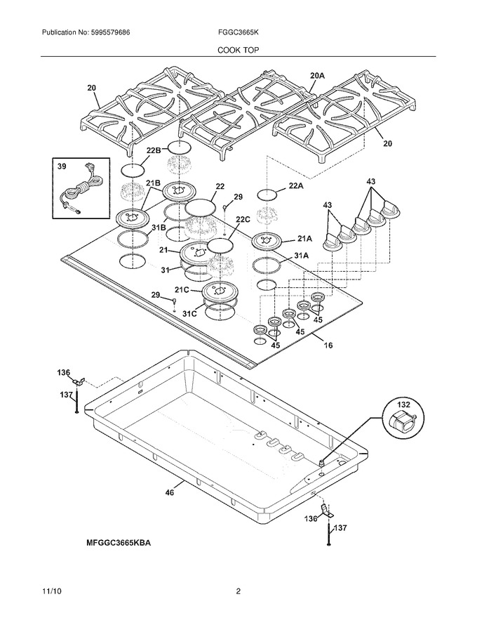 Diagram for FGGC3665KWB